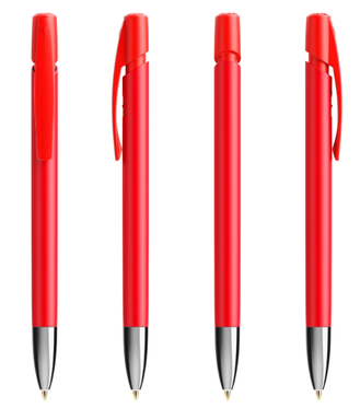 Stylo promotionnel BIC Media Clic Advance - Rouge / Argent
