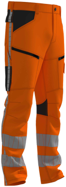 RWS 4-Wege-Stretch-Arbeitshose - Fluoreszierendes Orange