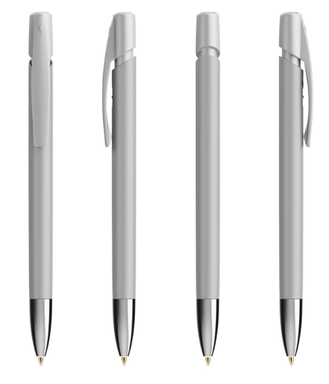 Stylo promotionnel BIC Media Clic Advance - Gris / Argent