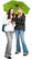 Fare Topless opvouwbare paraplu 5001 - Lime