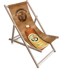 Chaise de plage en bois | 125 x 54 cm