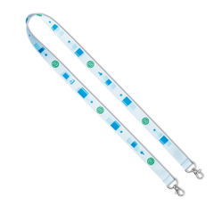 Vollfarbiges Lanyard aus recycelten PET-Flaschen mit 2 Haken