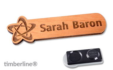 Timberline flex houten naambadge in eigen vorm - Smag® “extra strong” alder wood