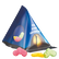 Tetrahedron bag gevuld met snoep | 65 x 70 mm - Transparent