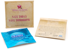 Full color envelop met 1 Durex condoom