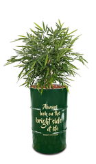 Blumentopf Ölfass 120 L | Eigene RAL-Farbe Fass | Vollfarb-Aufkleber
