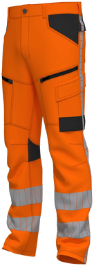 RWS 4-Wege-Stretch-Arbeitshose - Fluoreszierendes Orange