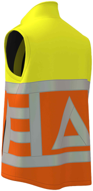 RWS traffic controller stretch bodywarmer - Neon orange / neon gelb