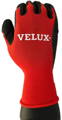 Nylon work glove with nitrile palm