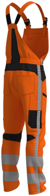 RWS 4-Wege-Stretch-Latzhose - Fluoreszierendes Orange