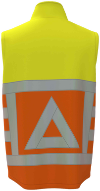 RWS traffic controller stretch bodywarmer - Neon orange / neon gelb