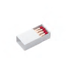 Luciferdoosje met 10 lucifers | 22 x 17 x 10 mm