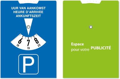 Kartonnen parkeerschijf