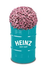 Pflanzkübel Ölfass 60 L | Eigene RAL-Farbe Fass | Vollfarb-Aufkleber
