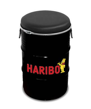 Olievat krukje 60 L | Zwart vat | Full color sticker