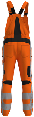 RWS 4-Wege-Stretch-Latzhose - Fluoreszierendes Orange
