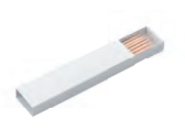 Schachtel mit 12 Zahnstochern | 70 x 17 x 9 mm