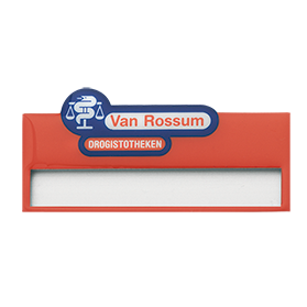 Naambadge in eigen vorm