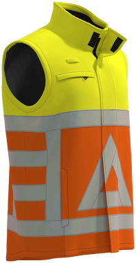 RWS traffic controller stretch bodywarmer - Neon orange / neon gelb