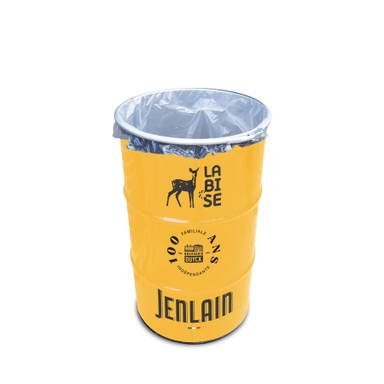Prullenbak olievat 120 L | Full color all over bedrukt direct op het staal