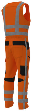 RWS 4-Wege-Stretch-Bodyhose - Fluoreszierendes Orange