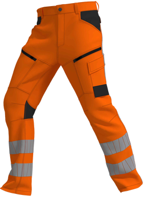 RWS 4-Wege-Stretch-Arbeitshose - Fluoreszierendes Orange