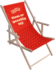 Chaise de plage en bois avec accoudoir | 125 x 54 cm
