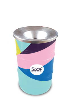 Prullenbak olievat 60 L | Full color all over bedrukt direct op het staal