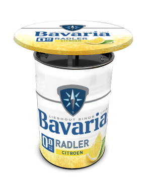 Statafel olievat 200 L | Full color tafelblad | Full color all over bedrukt direct op het staal