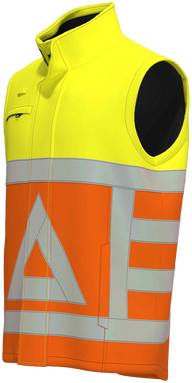 RWS traffic controller stretch bodywarmer - Neon orange / neon gelb